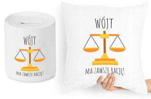 Dla Wójta Zestaw Poduszka + Skarbonka Prezent