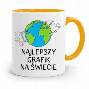 Kubek Żółty Dla Najlepszego Grafika Na Świecie