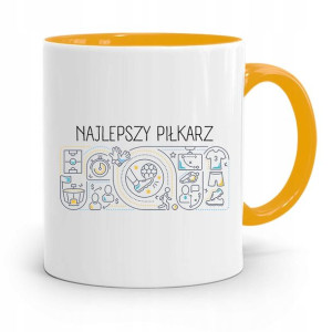 Kubek Żółty Dla Piłkarza Najlepszy Piłkarz Prezent