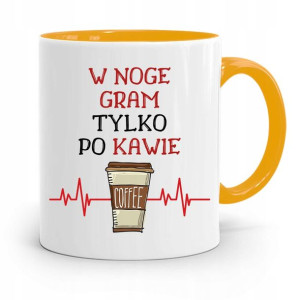 Kubek Żółty Dla Piłkarza Tylko Po Kawie Prezent