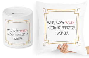 Dla Wujka Zestaw Poduszka + Skarbonka Prezent
