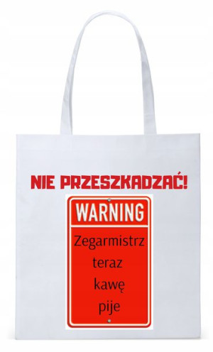 Dla Zegarmistrza Prezent Torba Eco Biała Shopper
