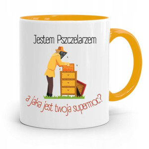 Kubek Zółty Dla Pszczelarza Jestem Pszczelarzem
