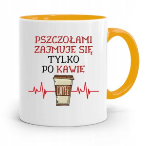Kubek Zółty Dla Pszczelarza Tylko Po Kawie