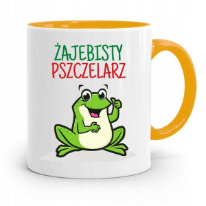 Kubek Zółty Dla Pszczelarza Żajebisty Pszczelarz