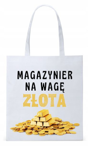 Dla Magazyniera Prezent Torba Eco Biała Shopper