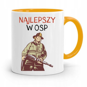 Kubek Żółty Dla Strażaka Najlepszy W Osp Prezent