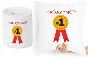 Dla Magazyniera Zestaw Poduszka + Skarbonka