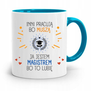 Dla Magistra Kubek Błękitny Na Prezent Na Urodziny