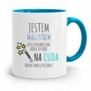 Dla Magistra Kubek Błękitny Na Prezent Na Urodziny