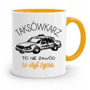 Kubek Żółty Dla Taksówkarza To Styl Życia Prezent