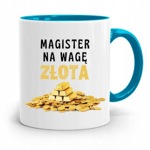 Dla Magistra Kubek Błękitny Na Prezent Na Urodziny