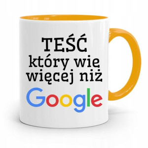 Kubek Żółty Dla Teścia Najlepszy Partner Prezent