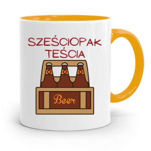 Kubek Żółty Dla Teścia Sześciopak Teścia
