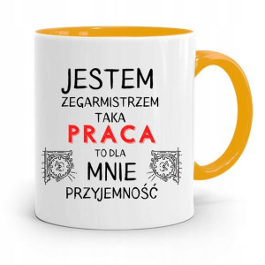 Kubek Żółty Dla Zegarmistrza Dla Mnie Przyjemność