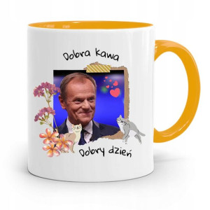 Kubek Żółty Donald Tusk Po Platforma Prezent