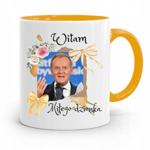 Kubek Żółty Donald Tusk Po Platforma Prezent