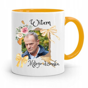 Kubek Żółty Donald Tusk Po Platforma Prezent