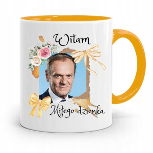 Kubek Żółty Donald Tusk Po Platforma Prezent