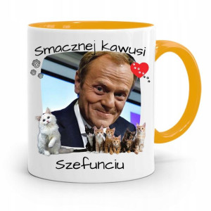 Kubek Żółty Donald Tusk Po Platforma Prezent