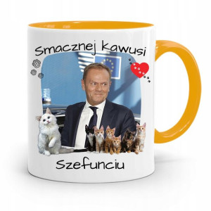 Kubek Żółty Donald Tusk Po Platforma Prezent