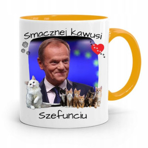 Kubek Żółty Donald Tusk Po Platforma Prezent
