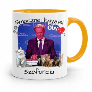 Kubek Żółty Donald Tusk Po Platforma Prezent