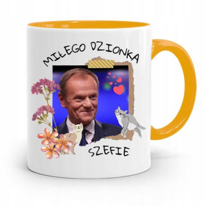 Kubek Żółty Donald Tusk Po Platforma Prezent
