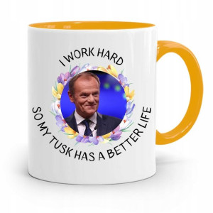 Kubek Żółty Donald Tusk Po Platforma Prezent