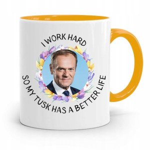 Kubek Żółty Donald Tusk Po Platforma Prezent