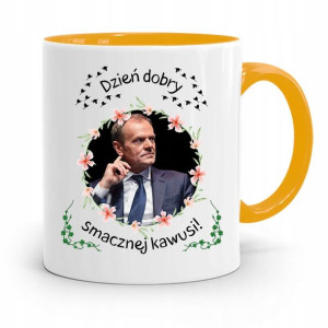Kubek Żółty Donald Tusk Po Platforma Prezent