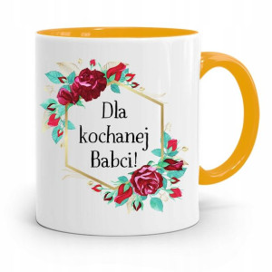 Kubek Żółty Dzień Babci Dla Kochanej Babci!