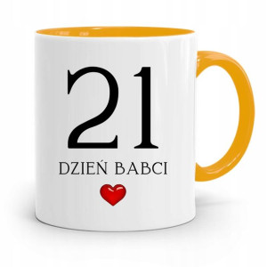 Kubek Żółty Dzień Babci Dzień Babci 21 Prezent