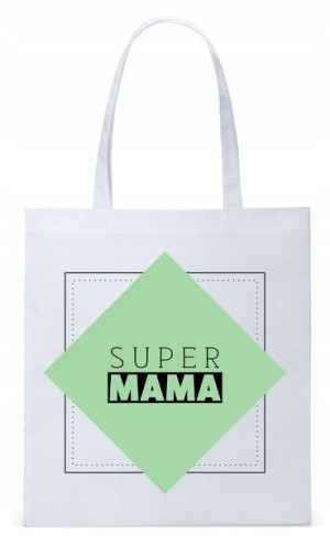 Dla Mamy Mamusi Prezent Torba Eco Biała Shopper