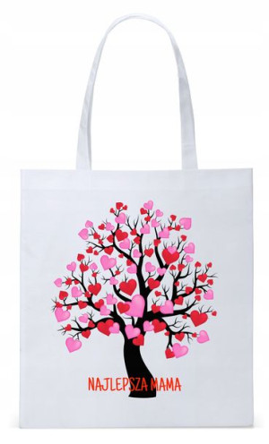 Dla Mamy Mamusi Prezent Torba Eco Biała Shopper