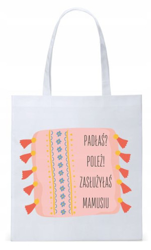 Dla Mamy Mamusi Prezent Torba Eco Biała Shopper