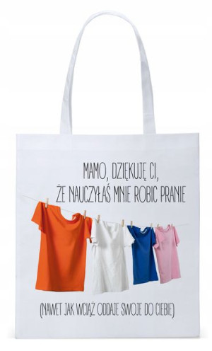 Dla Mamy Mamusi Prezent Torba Eco Biała Shopper