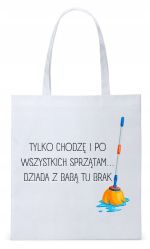 Dla Mamy Mamusi Prezent Torba Eco Biała Shopper