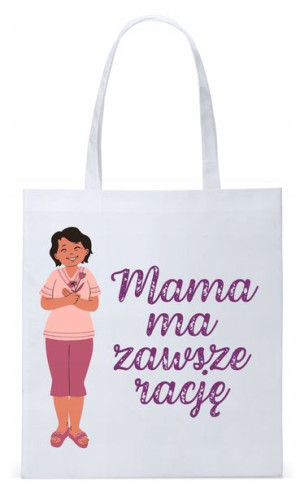 Dla Mamy Mamusi Prezent Torba Eco Biała Shopper