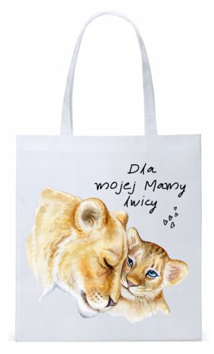 Dla Mamy Mamusi Prezent Torba Eco Biała Shopper