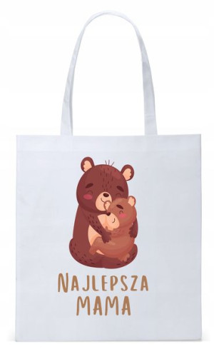 Dla Mamy Mamusi Prezent Torba Eco Biała Shopper