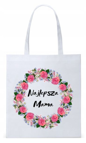 Dla Mamy Mamusi Prezent Torba Eco Biała Shopper