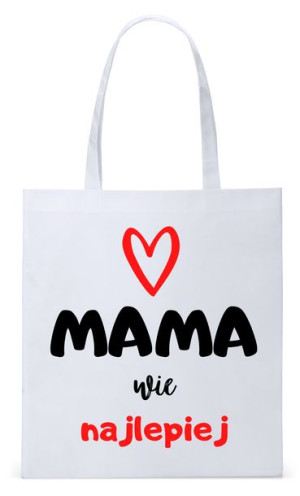 Dla Mamy Mamusi Prezent Torba Eco Biała Shopper