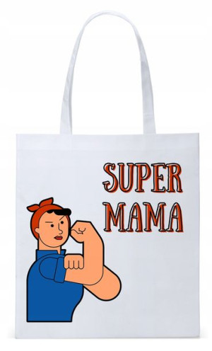 Dla Mamy Mamusi Prezent Torba Eco Biała Shopper