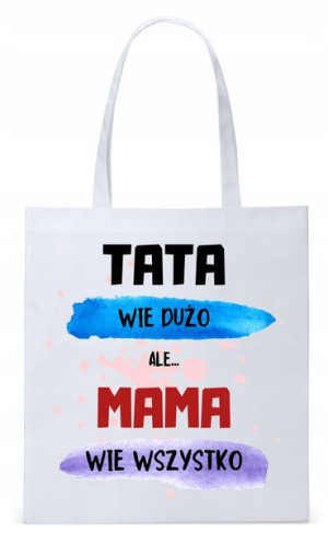 Dla Mamy Mamusi Prezent Torba Eco Biała Shopper