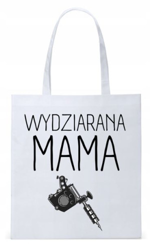 Dla Mamy Mamusi Prezent Torba Eco Biała Shopper