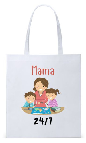 Dla Mamy Mamusi Prezent Torba Eco Biała Shopper