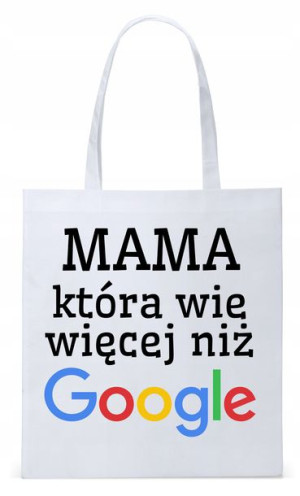 Dla Mamy Mamusi Prezent Torba Eco Biała Shopper
