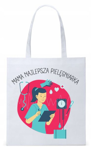 Dla Mamy Mamusi Prezent Torba Eco Biała Shopper