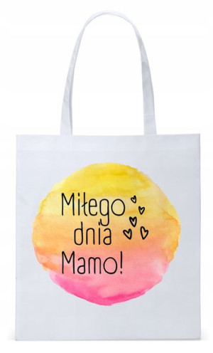 Dla Mamy Mamusi Prezent Torba Eco Biała Shopper